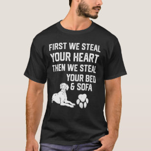 Camiseta Grande Dane Cão Roubar Seu Coração Roubar Sua Cama