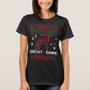 Camiseta Grande Dane Cão Vermelho Buffalo Xadrez Presente F