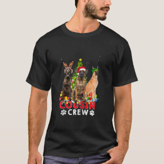 Camiseta Grande Dane Cousin Triw Árvore de Natal Luzes Xmas