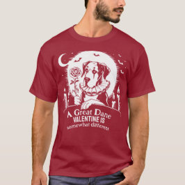 Camiseta Grande Dane do Dia dos Namorados Humor de Amante d