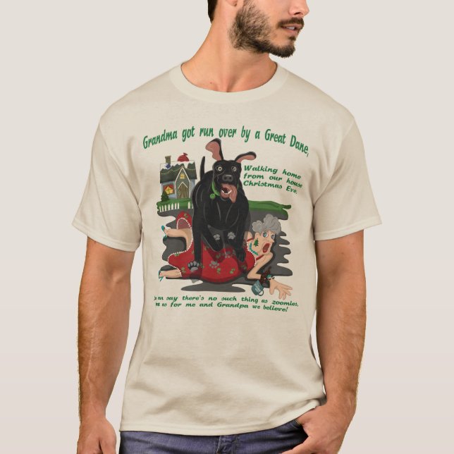 Camiseta Grande Dane e vovó (Frente)
