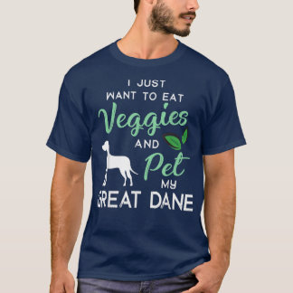 Camiseta Grande Dane Engraçado Cachorro Vegan Proprietário