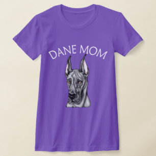 Camiseta Grande Dane Mãe Preta