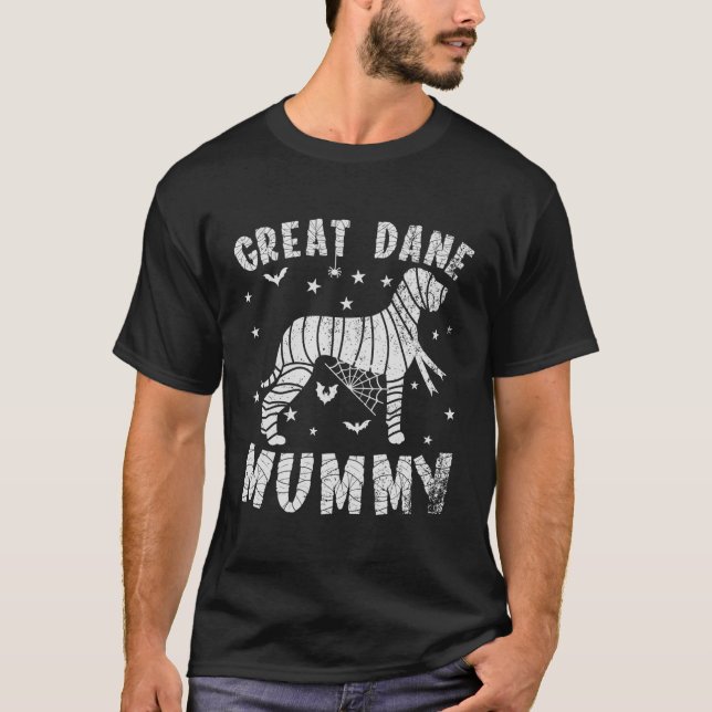 Camiseta Grande Dane Mummy Halloween (Frente)