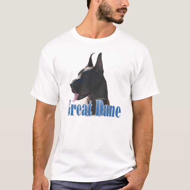 Camiseta Grande Dane (preto) Nome (Frente)