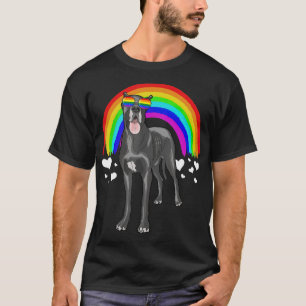 Camiseta Grande Dane Rainbow Óculos Sunglass Orgulho gay L