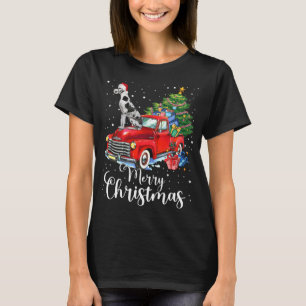 Camiseta Grande Dane Rides Red Truck Natal Pajama