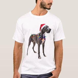 Camiseta Grande Danês Férias Luz de Natal  (3)