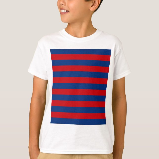 Camiseta Grande Decoração Horizontal de Stripes Modernas Vi (Frente)