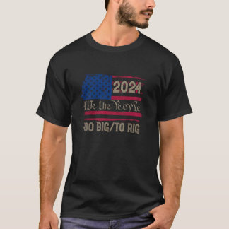 Camiseta Grande Demais Para Votar Felon Trump 2024 Eleição 