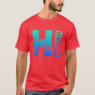 Camiseta Grande Design Azul Hawaii Distante