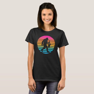 Camiseta Grande Design de Saxofone Jazz Retro Pôr do Sol Bi