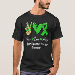 Camiseta Grande desordem depressiva MDD Peace Love Esperanç