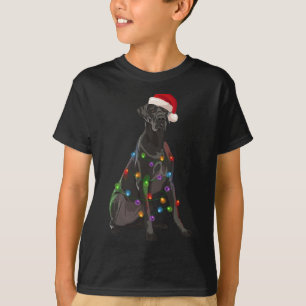 Camiseta Grande Dia de Natal Luzes de Natal Xmas Cachorros