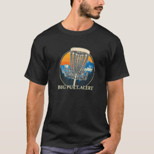 Camiseta Grande Disco de Alerta Golf Pun Golfer Esportes de