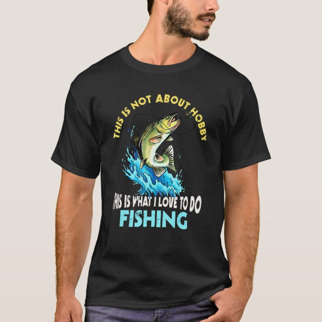 Camiseta Grande Ditado De Pescador Com Peixe E (Frente)