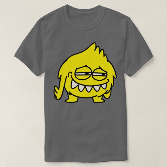 Camiseta Grande e Bonito Monstro Amarelo Duvidoso 2 (Frente do Design)