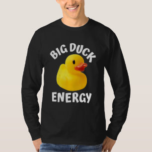 Camiseta Grande Energia de Pato Pato de Borracha Amarelo H
