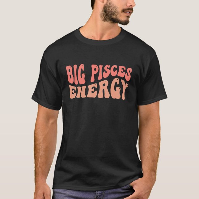 Camiseta Grande Energia de Peixes Zodíaco (Frente)