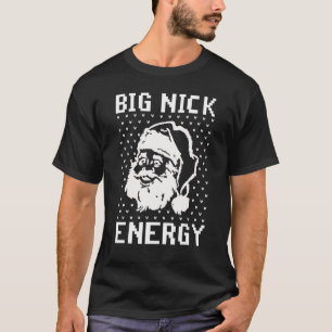 Camiseta Grande Energia Nick Família Natal Papai Noel Xmas