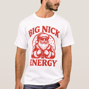 Camiseta Grande Energia Nick Frio Papai Noel Natal