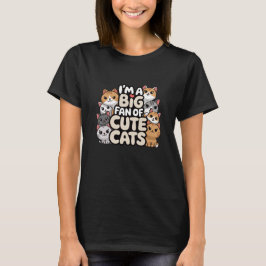 Camiseta Grande fã de gatos bonitos