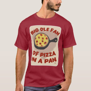 Camiseta Grande Fã de Pizza de Panela Engraçado Humor de Co