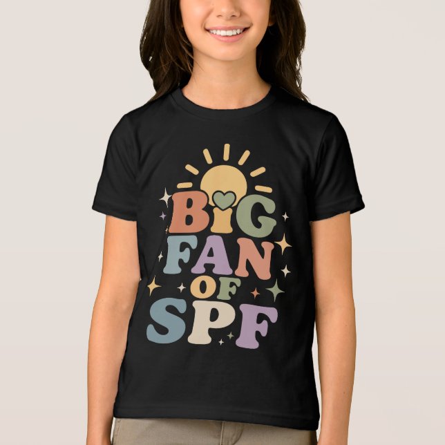Camiseta Grande fã de proteção solar SPF no verão (Frente)