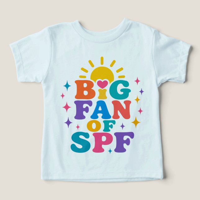 Camiseta Grande fã de proteção solar SPF no verão (Design frontal)