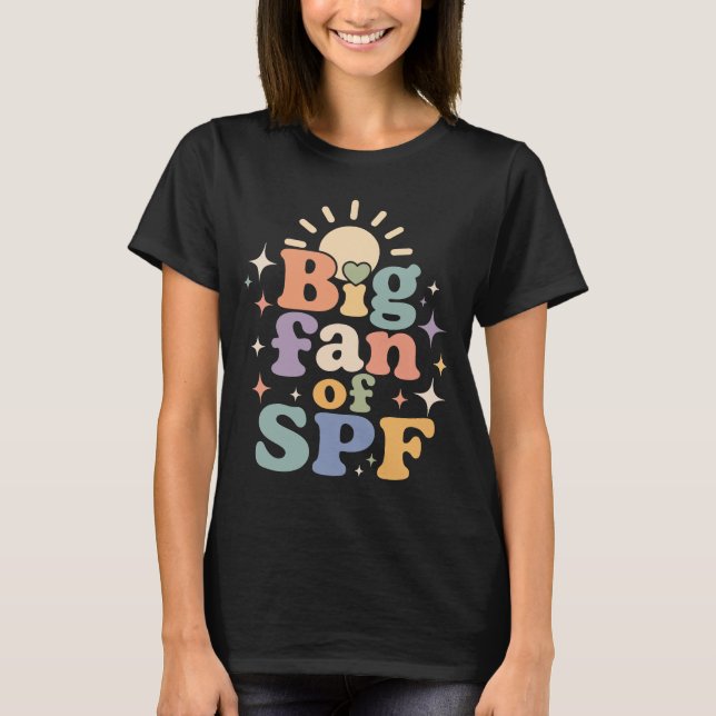 Camiseta Grande fã de proteção solar SPF no verão (Frente)