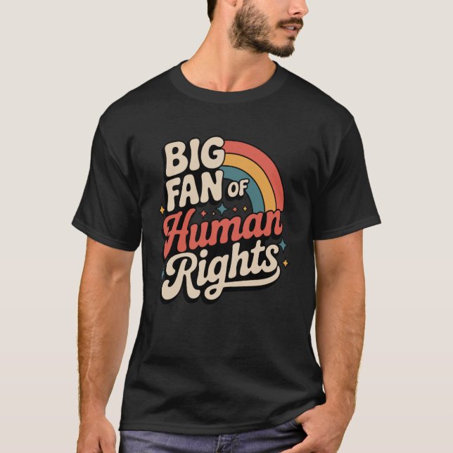 Camiseta Grande Fã dos Direitos Humanos Manga Longa (Frente)
