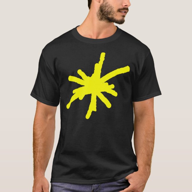 Camiseta Grande Faísca - Amarelo no Escuro (Frente)