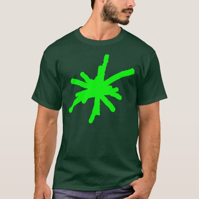 Camiseta Grande Faísca - Verde no Escuro (Frente)