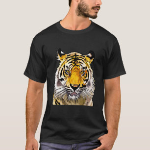 Camiseta Grande Felino Feroz Tigre Animal Vida Selvagem Tro