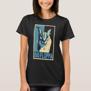 Camiseta Grande Floppa Meme Gato Caracal Gato Retrovintado