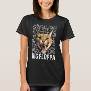 Camiseta Grande Floppa Meme Gato Caracal Gato Retrovintado