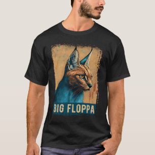 Camiseta Grande Floppa Para Crianças Meme Gato Caracal Fofo
