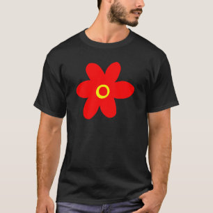 Camiseta Grande Flor Vermelha