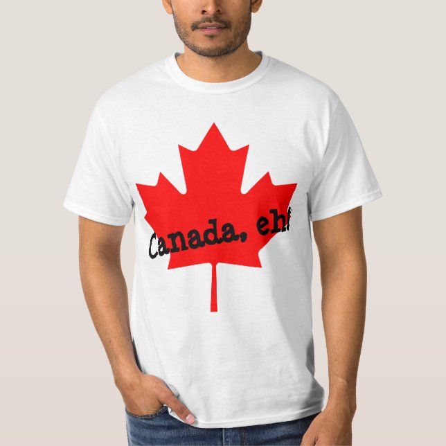 Camiseta Grande Folha de Bordo Vermelha Canadá é! (Frente)