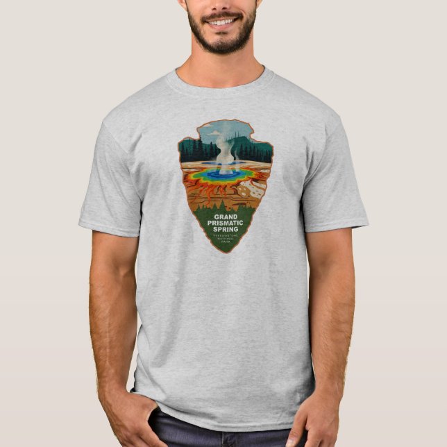 Camiseta Grande Fonte Prismática Yellowstone Arrowhead (Frente)