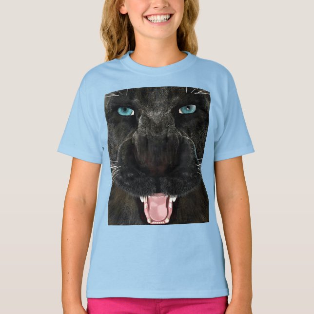 Camiseta Grande Gato Pantera Negra (Frente)