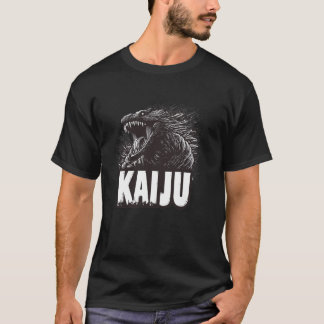 Camiseta Grande Gráfico de Monstro Kaiju para Amantes de Cr