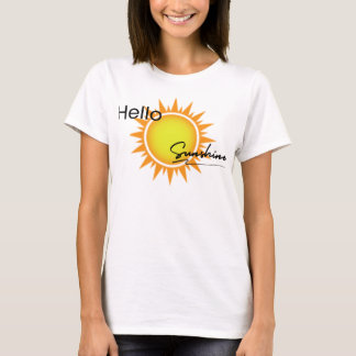 Camiseta Grande gráfico solar com as palavras "Olá Sol"