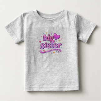 Camiseta Grande Irmã Design Fofo – Presente de Irmã Orgulho