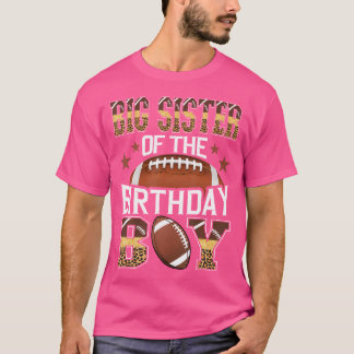 Camiseta Grande Irmã Do Aniversário Jogador De Futebol