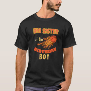 Camiseta Grande Irmã Do Tema Matchi De Basquete De Aniversá
