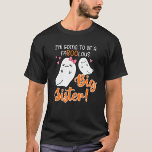 Camiseta Grande Irmã Grávida Anunciando Meninas Fantasmas B