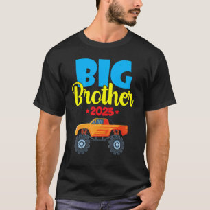 Camiseta Grande Irmão 2023 Chá de fraldas Monster Truck Fut
