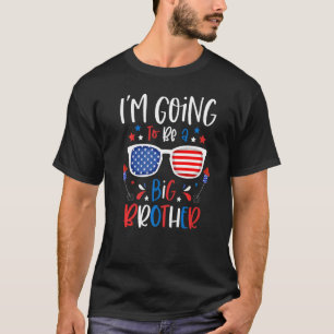 Camiseta Grande Irmão Cute 4 De Julho Anunciante De Gravide