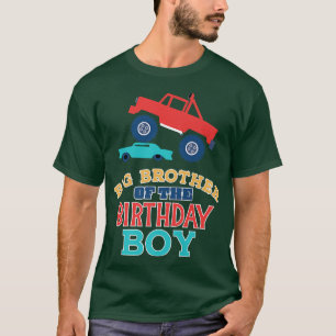 Camiseta Grande Irmão Da Combinação De Caminhões Monstros D